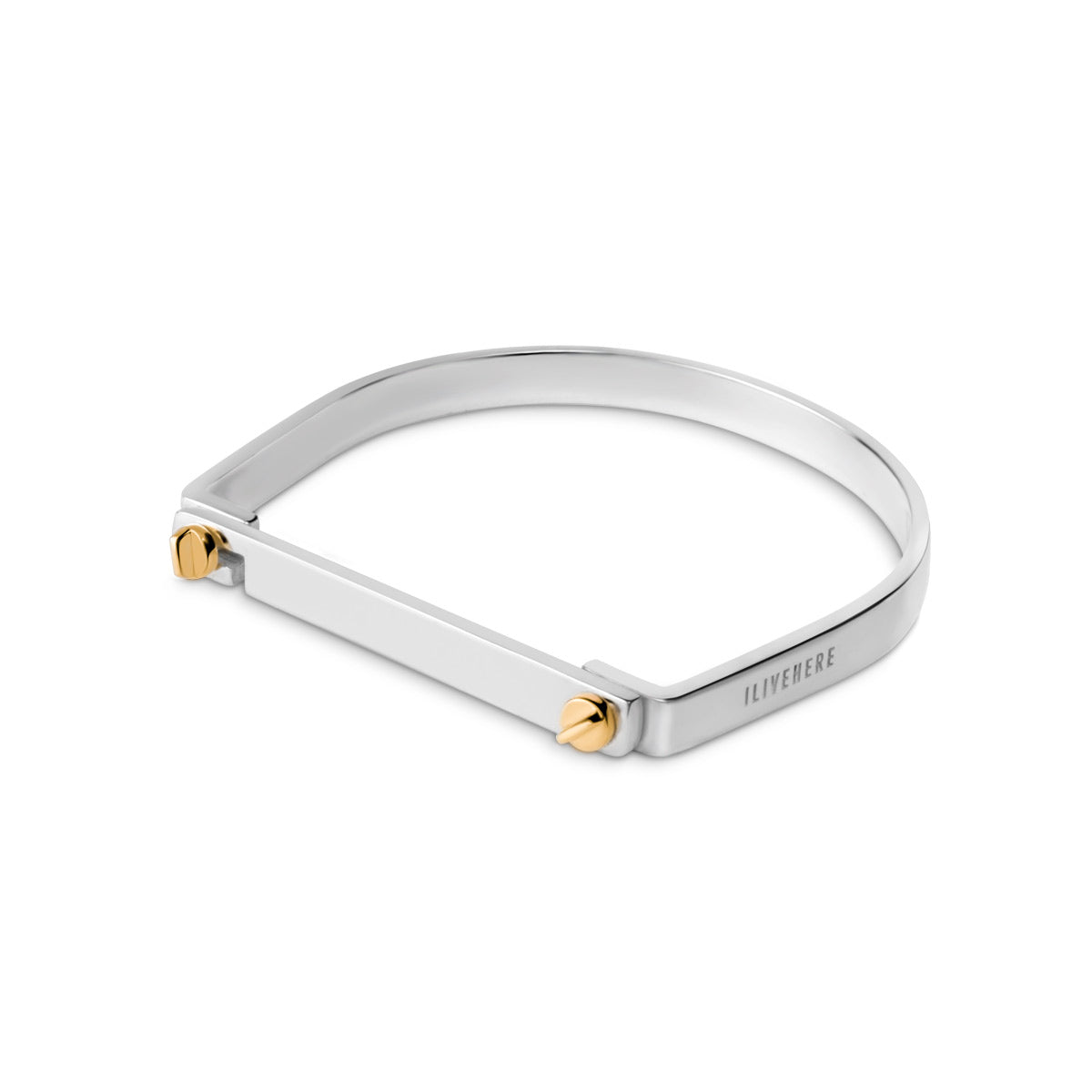 ID CUFF  14K GOLD DETAILS