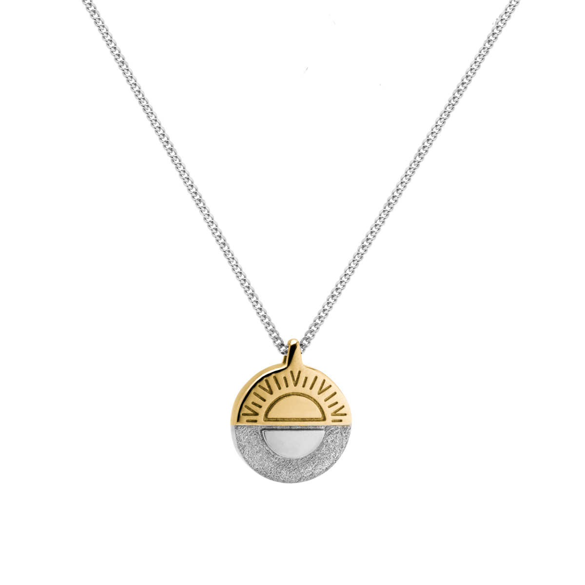 MINI HORIZON  NECKLACE  TWO TONED